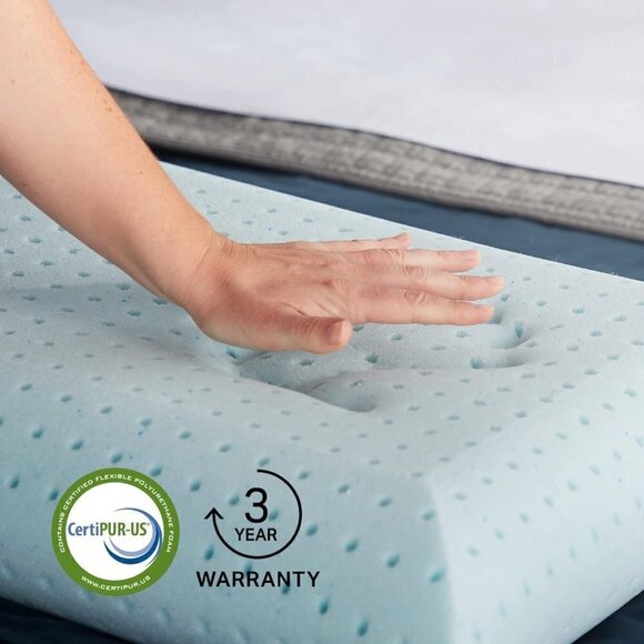 Gel Memory Foam Pillow – Cooling & Ventilated - 1 Pack Standard Size - Washable - Picture 6 of 7